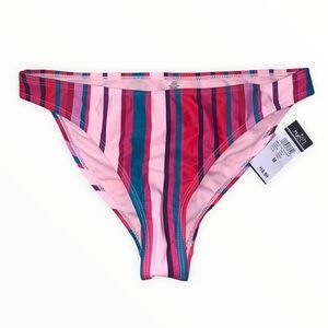 STRIPED HIGH LEG BIKINI BOTTOMS